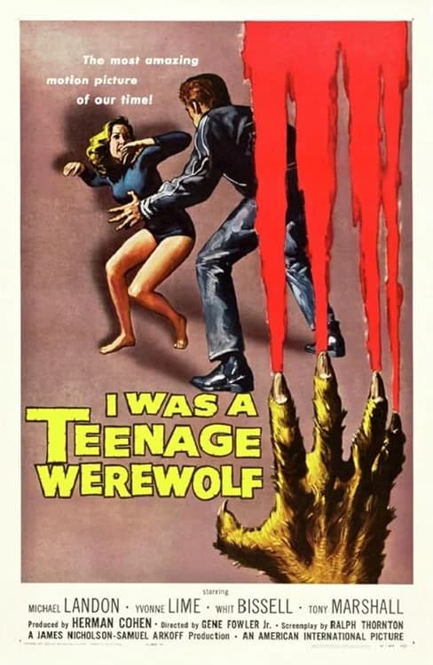 I Was a Teenage Werewolf film posteri